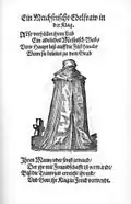 1586, femme de la ville allemande de Meissen en deuil