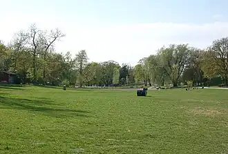 Fredhällsparken vue vers l'est.