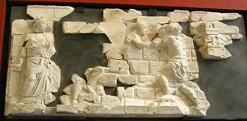 Fondation d'une cité, probablement Rome, en présence de sa personnification féminine.