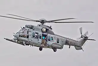 EC 725 Caracal, hélicoptère de transport militaire.