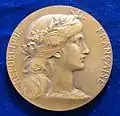 Art Nouveau médaille: Prix par le Miniatre de la Guerre, avers.
