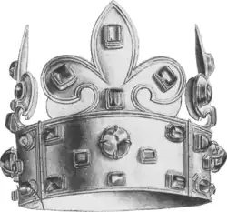 Couronne de Charlemagne, gravure.