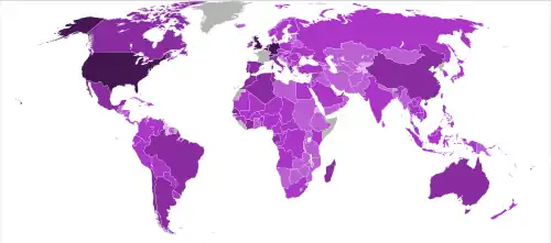 Une carte des Français inscrits sur les registres des consulats au 31 décembre 2011.