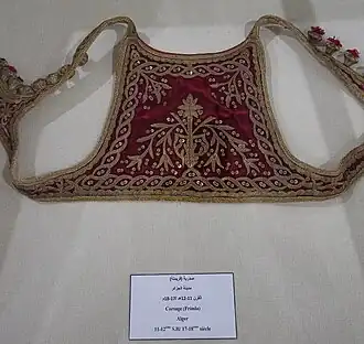 Frimla, corselet traditionnel&nbsp;algérien des XVIIe et XVIIIe&nbsp;siècle