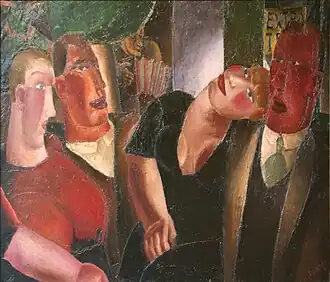 Les amants au village, 1925Musée Groeninge, Bruges.