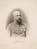 L'empereur François-Joseph Ier ; héliogravure d'après une photographie de Luckhardt, vers 1894.