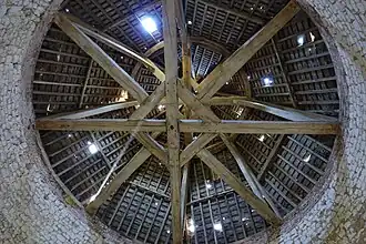 L'intérieur du colombier.