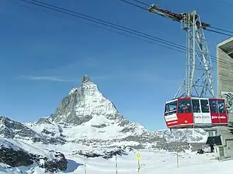 Vue aérienne de la station.