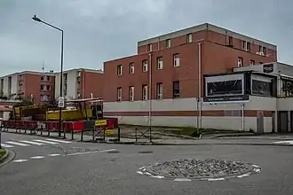 L'emplacement de la future station, vu en février 2023.