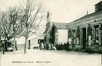 La mairie et l'église.