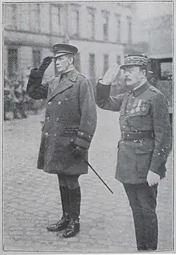 Le général Allen, américain et Degoutte à Mayence en 1920.