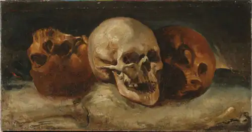 Les Trois Crânes de Théodore Géricault, 1812-1814.