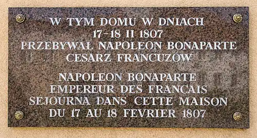 Plaque à la mémoire de Napoléon&nbsp;Ier