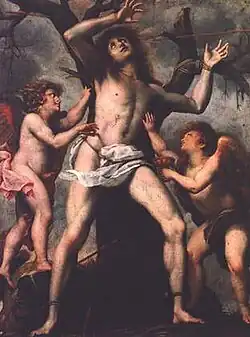 Saint Sébastien soigné par deux anges, 1624, San Gemini (Ombrie), Duomo.