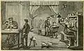 G. Bruno, Le Tour de la France par deux enfants, édition de 1094, p. 82 : "Le travail du soir dans une ferme du Jura. (...) Le métier à bas, auquel travaille la fermière de droite, a été inventé par un Français, un ouvrier serrurier des environs de Caen. Avec ce métier on fabrique bien plus vite qu’avec la main, des bas presque aussi solides."