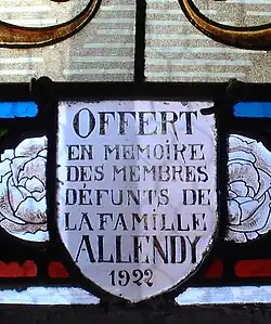 Donateur du vitrailci-contre