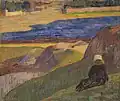 Jeune fille au repos dans un paysage breton (1892).