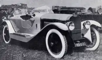 Oméga-Six Type A torpédo carrossée par Gaston Grümmer au concours d'élégance de L'Auto 1925 (voiture d'Elie Volterra).