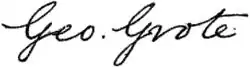 signature de George Grote