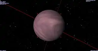 GJ 1214 b en vue d'artiste dans Celestia.