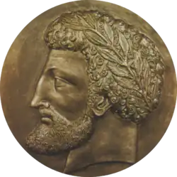 Portrait de Massinissa, il fut le premier roi de Numidie de 202 av. J.-C. à  148 av. J.-C.