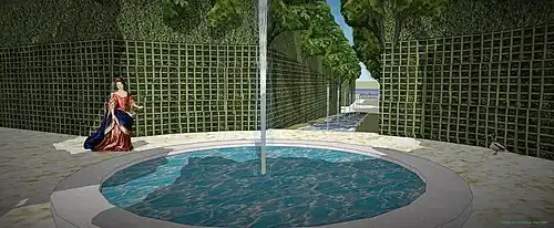 Les Goulottes de Choisy vers 1690, au nord du parterre du château.