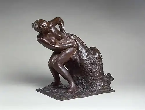 Femme assise, s'essuyant le côté gauche. (1896-1911), 35,6&nbsp;×&nbsp;35,9&nbsp;×&nbsp;23,5&nbsp;cm, New York, musée Solomon R. Guggenheim.