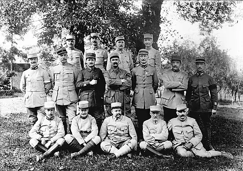 Le Gal Nudant et son état-major du 33e CA.