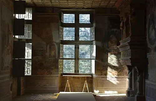 Extrémité de la galerie du château d'Oiron par Noël Jallier (1547-1549).