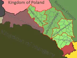 Description de l'image Galician_russian_governorate_ww1.png.