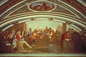 Galilée démontre la loi de la gravitéMusée d'histoire naturelle de l'Université de Florence