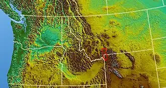 Carte de localisation du chaînon Gallatin.