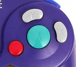 Boutons de plusieurs couleurs et de formes différentes d'une manette de jeu vidéo.