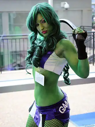 Cosplay de Miss Hulk.