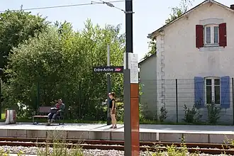 Panneau nom de la halte.