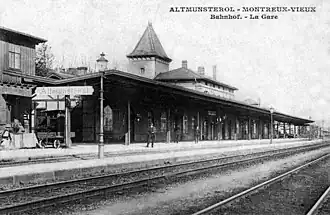 La gare de Montreux-Vieux au début du XXe&nbsp;siècle.