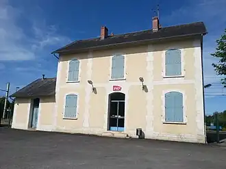 La gare d'Éguzon en 2016.