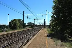 Les voies vues en direction de Tarascon.