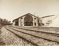 Bâtiment ferroviaire, en 1855.