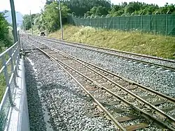 Sortie de la gare, direction Bellegarde.