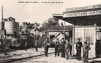 La gare commune à Verton et Rang-du-Fliers vers 1910.