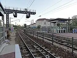 Les voies en direction de Paris-Nord.