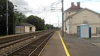 Les voies en direction de Nantes.