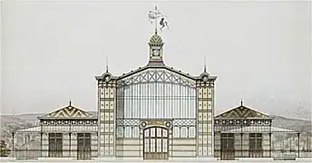 Gare du Champ-de-Mars en 1878.
