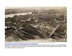 Gare du Palais et cour de triage en 1925.