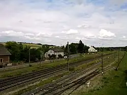 Vue sur les voies de la gare, direction Strasbourg.