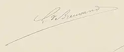 Signature de Gaston Gautier de Breuvand