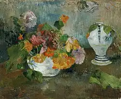 Paul Gauguin (1848–1903),Vase aux capucineset faïence de Quimper,1886.