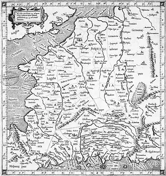 Carte de la Gaule romaine.