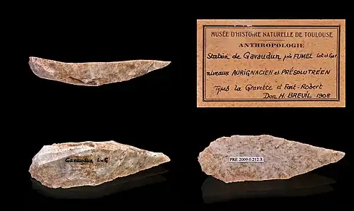 Grattoir - Aurignacien -Muséum de Toulouse.